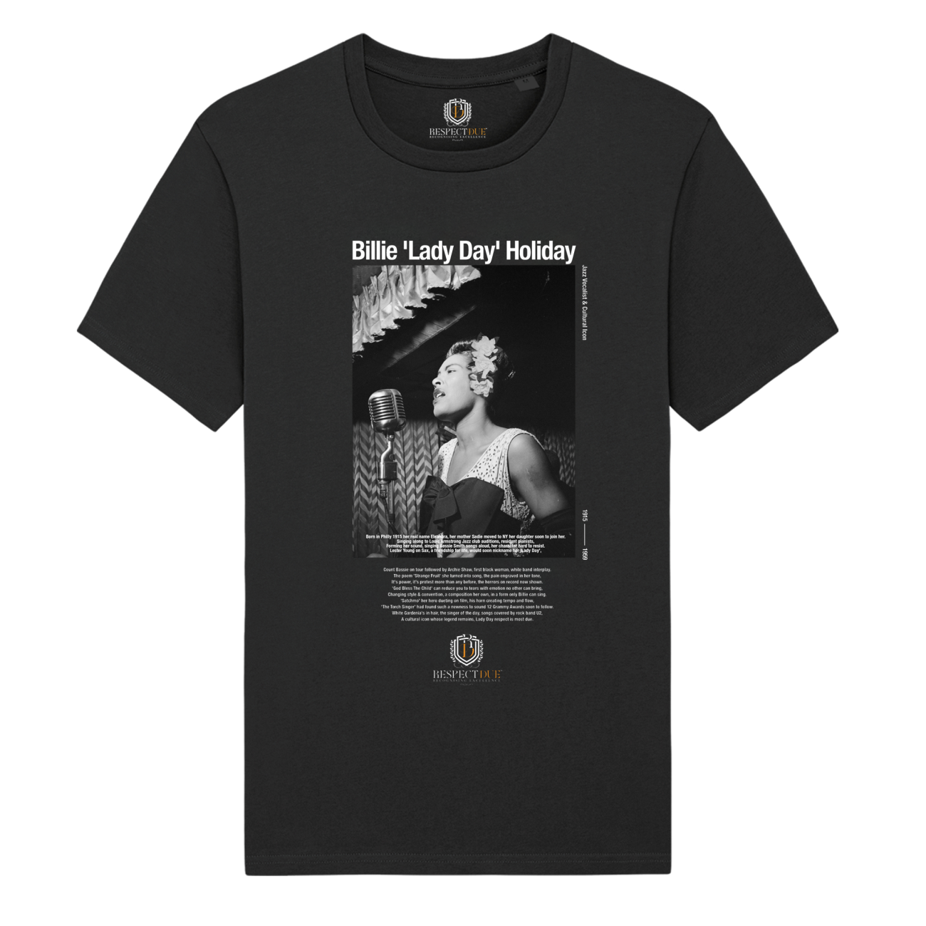 Billie Holiday Unisex Organic Cotton T-Shirt