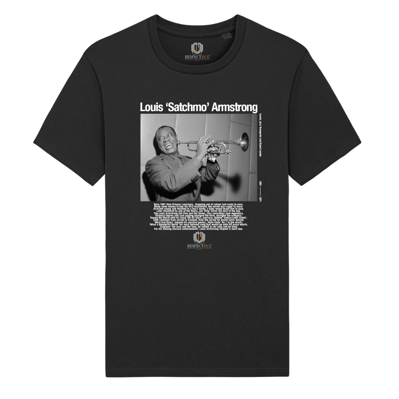Louis Armstrong Unisex Organic Cotton T-Shirt