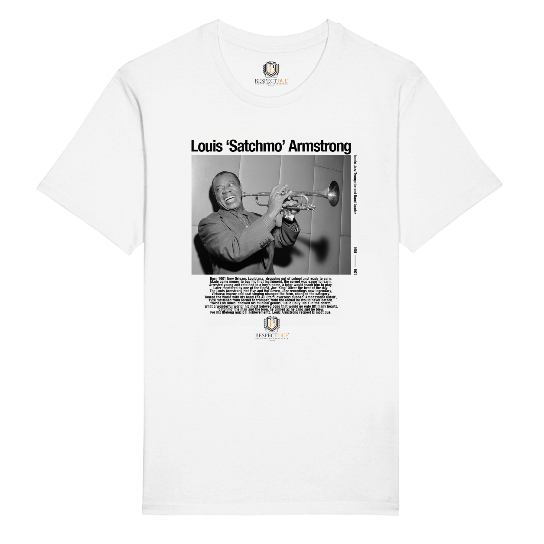 Louis Armstrong Unisex Organic Cotton T-Shirt