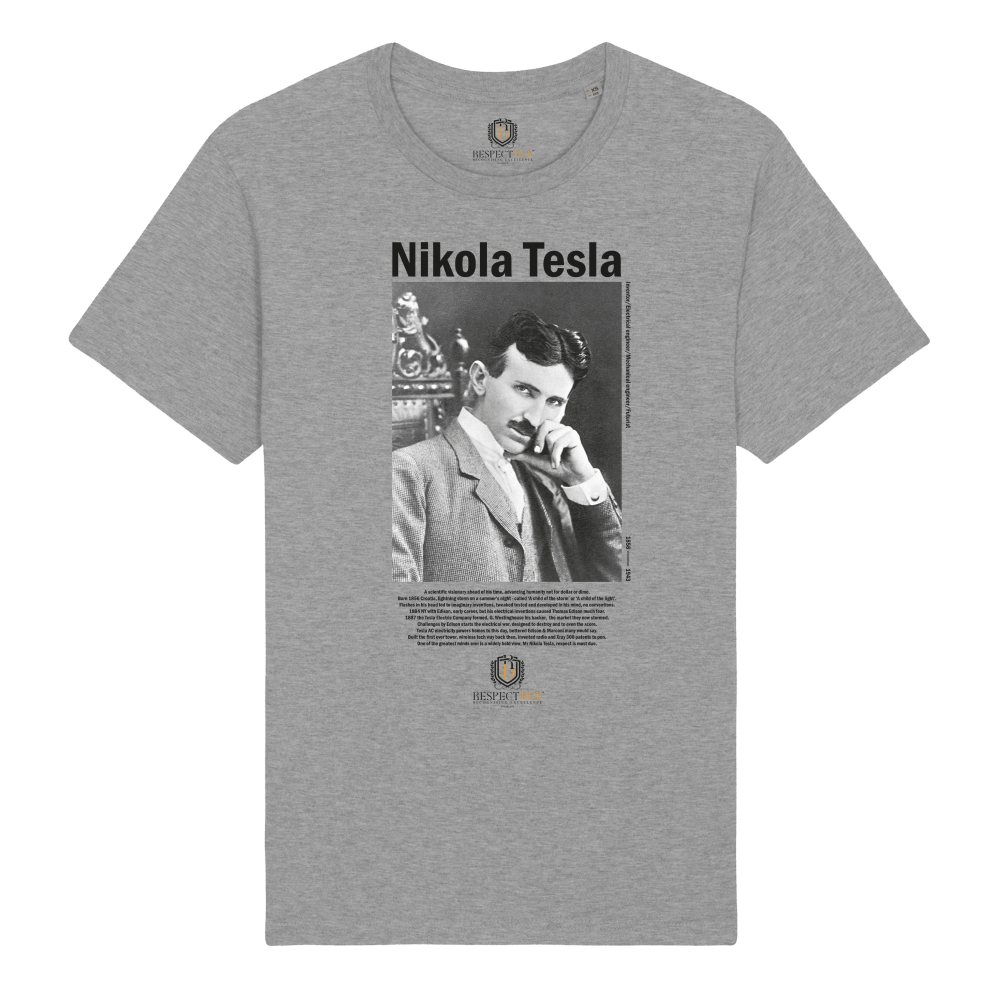 Nikola Tesla Unisex Organic Cotton T-Shirt