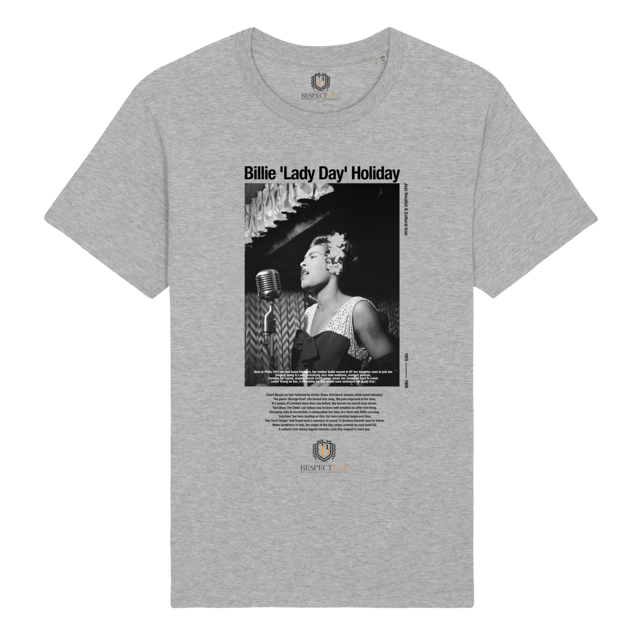 Billie Holiday Unisex Organic Cotton T-Shirt