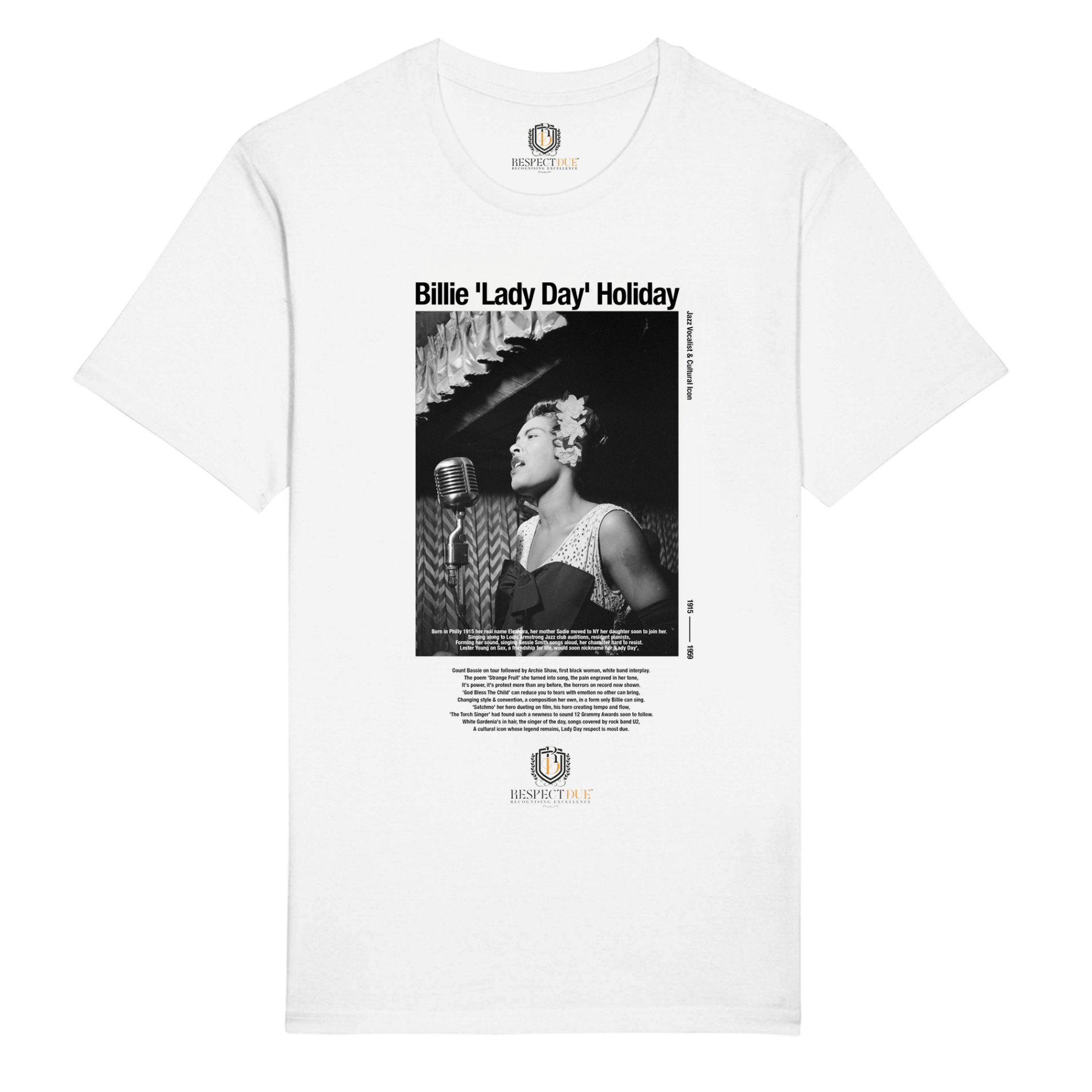Billie Holiday Unisex Organic Cotton T-Shirt