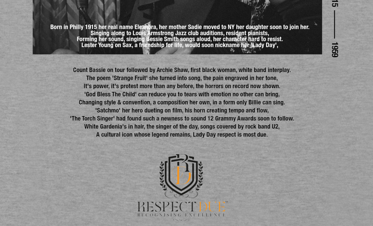 Billie Holiday Unisex Organic Cotton T-Shirt