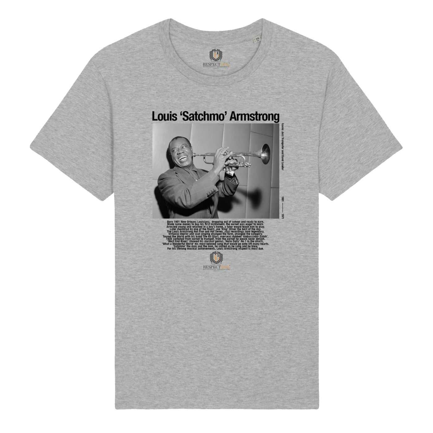 Louis Armstrong Unisex Organic Cotton T-Shirt