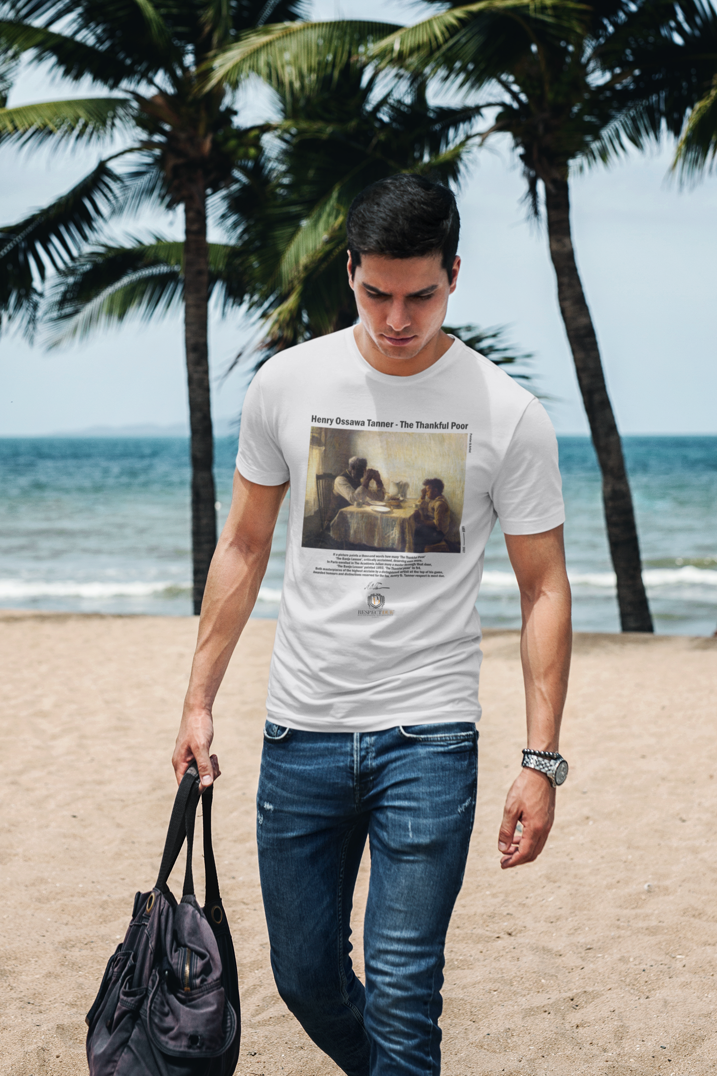 Henry Ossawa Tanner,  The Thankful Poor Unisex Organic Cotton T-Shirt